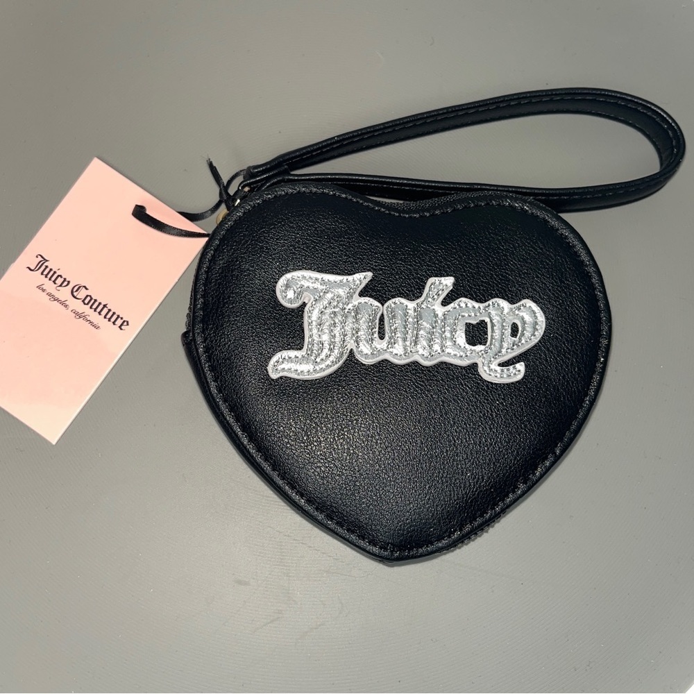 JUICY Couture Black Heart Wristlet NWT